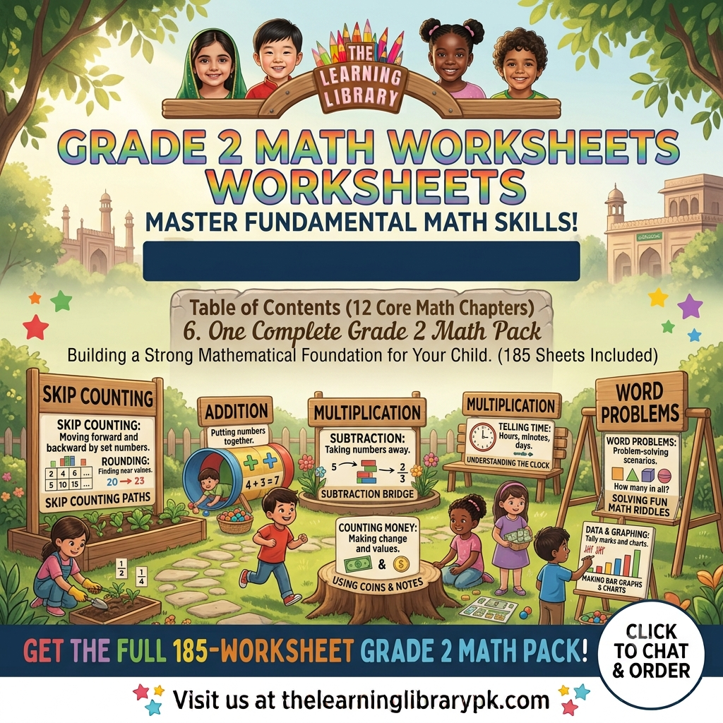 Grade 2 Math Worksheets | Printed Workbook Pack
