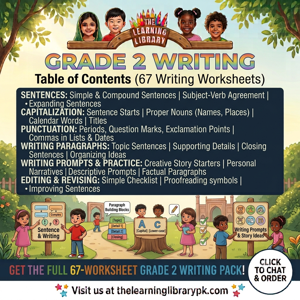 Grade 2 Writing Worksheets | printed Book & Nationwide Delivery