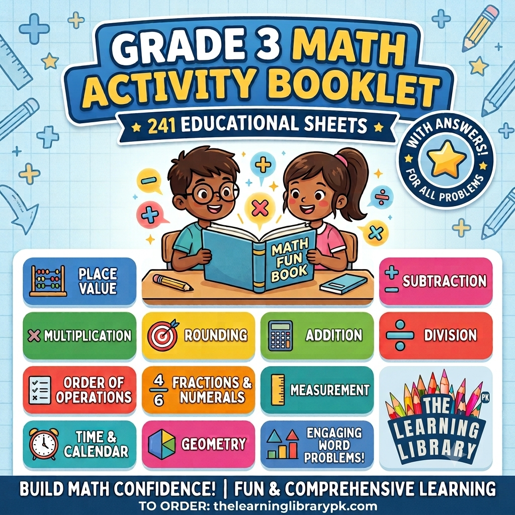 Grade 3 Math Activity Booklet (241 Worksheets with Answers)